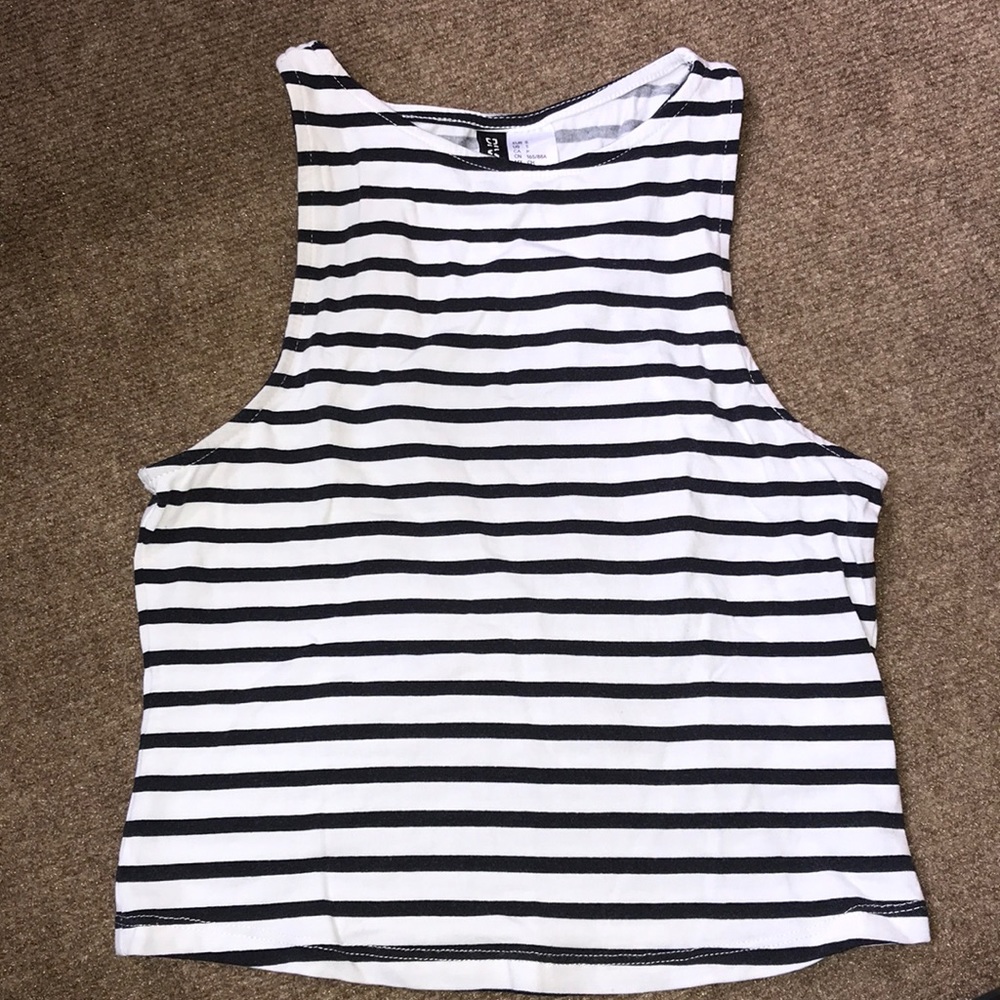 Black / White Striped Tank Top - H&M
